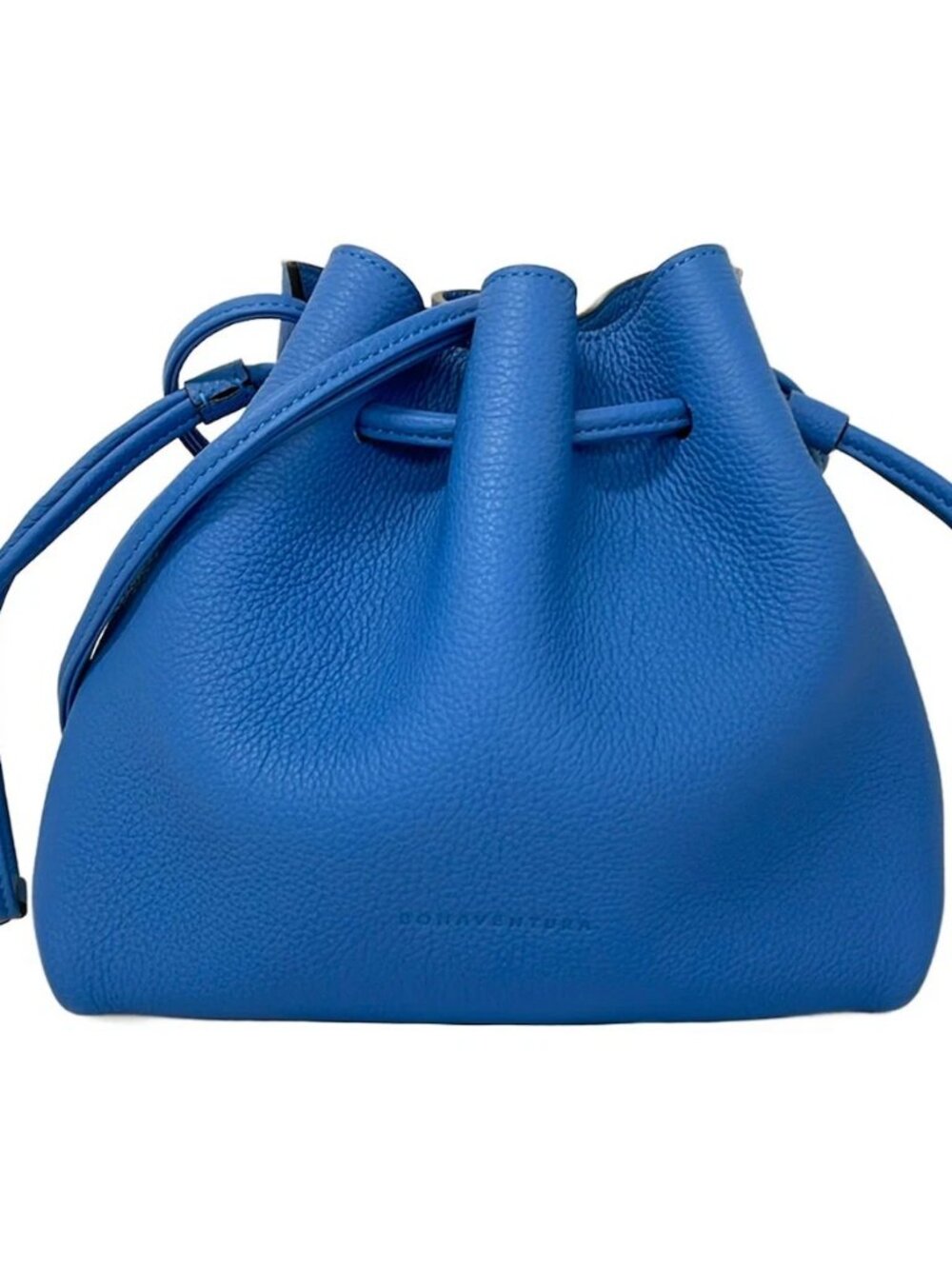 BONAVENTURA Noah Bag Blue Shrink Leather Shoulder Bag
